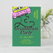 Invitation Cassette retro graduation  (Debout devant)