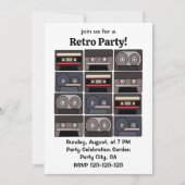 Invitation Cassette Retro Music Party (Devant)