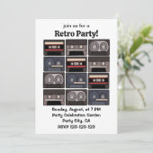 Invitation Cassette Retro Music Party (Debout devant)