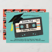 Invitation Cassette Rétro Partie de graduation de bande mixte (Devant / Derrière)