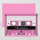 Invitation Cassette rose_ (Devant / Derrière)