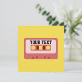 Invitation cassette rose (Debout devant)