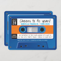 CASSETTE TAPE discothèque moderne anniversaire ble