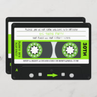 Cassette verte Retro 80s Anniversaire