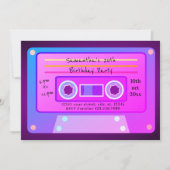 Invitation Cassette violette des années 90 de l'an 2000 fête  (Devant)