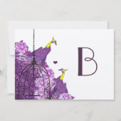 Invitation Cassis Neo Citron Violet Peacock Peony Birdcage (Dos)