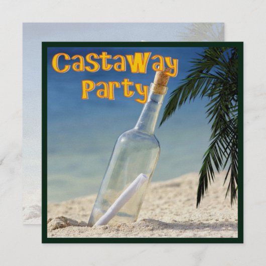 Invitation Castaway Party 1 (Devant / Derrière)