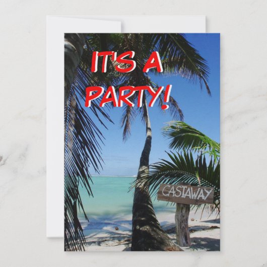 Invitation Castaway Party 2 (Devant)