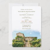 Invitation Castello di Petrata Assisi Italie Mariage (Devant)