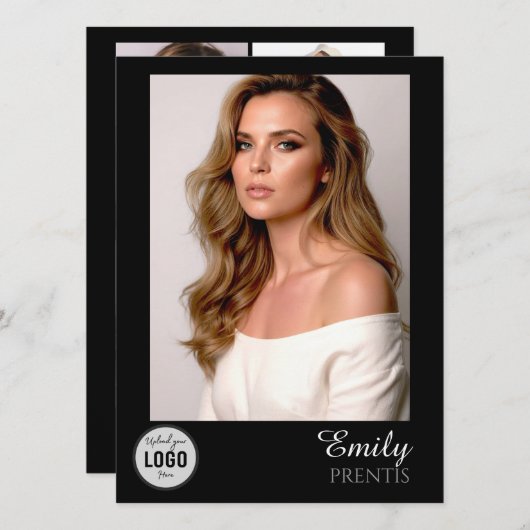 Invitation Casting Call Comp Cards | 5 Photos with Logo (Devant / Derrière)