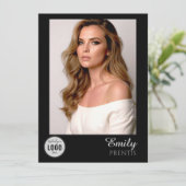 Invitation Casting Call Comp Cards | 5 Photos with Logo (Debout devant)