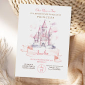 Invitation Castle Kingdom Princess 1er anniversaire