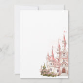 Invitation Castle Princess Pink 1ère fête d'anniversaire (Dos)
