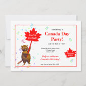 Invitation Castor de fête du Canada (Devant)