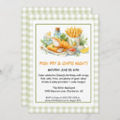 Invitation Casual Seafood - Fish Fry & Chips Birthday  Invita (Devant / Derrière)