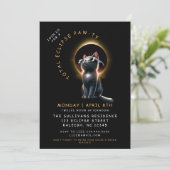 Invitation Cat 2024 Total Solaire Eclipse Viewing Party (Debout devant)