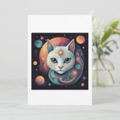 Invitation cat abstract art (Debout devant)