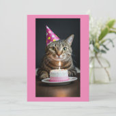 Invitation cat birthday (Debout devant)
