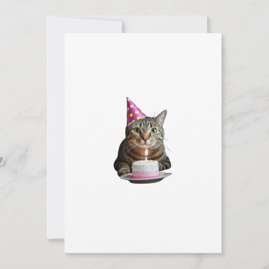 Invitation cat birthday (Devant)