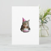 Invitation cat birthday (Debout devant)