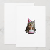 Invitation cat birthday (Devant / Derrière)