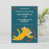 Invitation Cat Cupid Custom Valentine's Day (Debout devant)