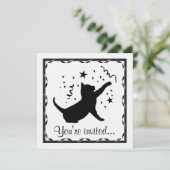 Invitation Cat d'anniversaire personnalisable (Debout devant)