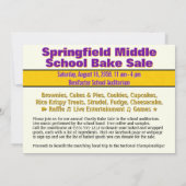 Invitation Cat de vente de gâteaux illustré (Dos)