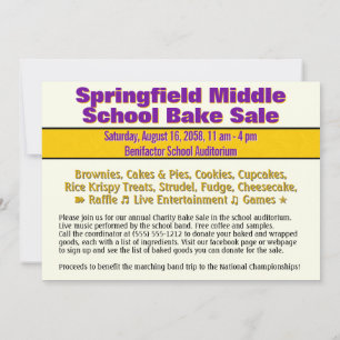 Invitation Cat de vente de gâteaux illustré