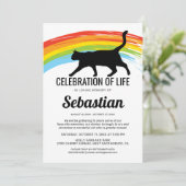 Invitation Cat Funeral Memorial Rainbow Bridge (Debout devant)