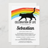Invitation Cat Funeral Memorial Rainbow Bridge (Devant / Derrière)
