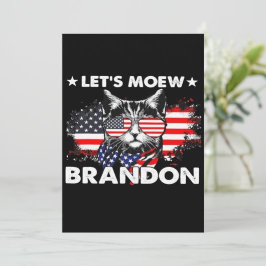 Invitation Cat Lets Meow (Debout devant)