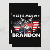 Invitation Cat Lets Meow (Devant / Derrière)