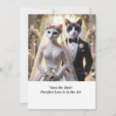 Invitation CAT MARIAGE Enregistrer l'invitation Date (Devant)