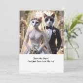 Invitation CAT MARIAGE Enregistrer l'invitation Date (Debout devant)