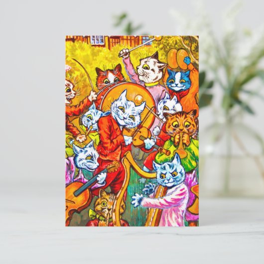 Invitation Cat Musical Band (Debout devant)