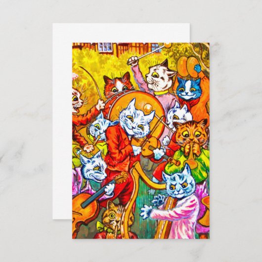 Invitation Cat Musical Band (Devant / Derrière)