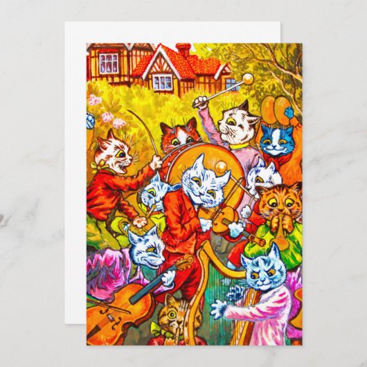 Invitation Cat Musical Band (Devant / Derrière)