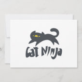 Invitation Cat ninja - Choisissez la couleur arrière - plan (Dos)