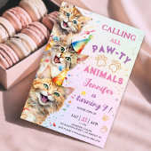 Invitation Cat Pawty Anniversaire Fille 9e Anniversaire