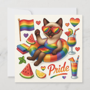 Invitation Cat Pride Paws Pride d'inspiration chat LGBTQ