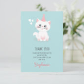 Invitation Cat Purr-fect Jour Anniversaire Merci (Debout devant)