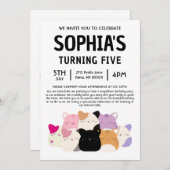 Invitation Cat Squishmallow Birthday Party (Devant / Derrière)