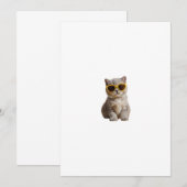 Invitation cat sunglasses (Devant / Derrière)