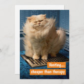 Invitation Cat sur Gris (Devant / Derrière)