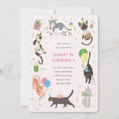 Invitation Cat Tastic Kitty Chat fête d'anniversaire (Devant)