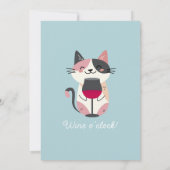 Invitation Cat & Wine Party - Art d'Anniversaire (Dos)
