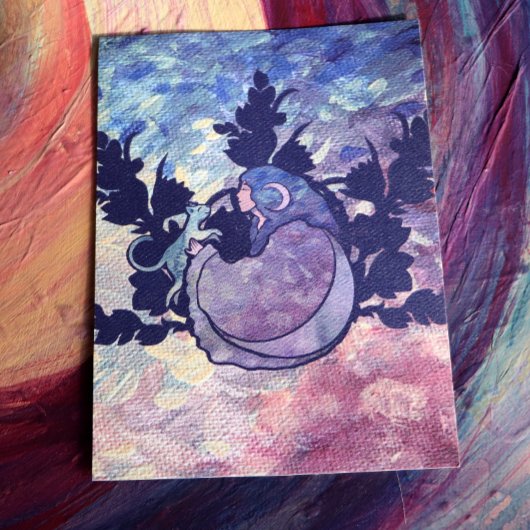 Invitation Cat Witch Moon Goddess Wiccan Cat Person 