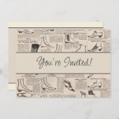 Invitation Catalogue de chaussures pour dames vintage - 1900s (Devant / Derrière)