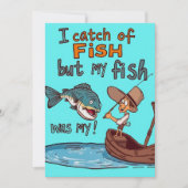 Invitation Catch inattendu : Une surprise de poisson sur la l (Devant)